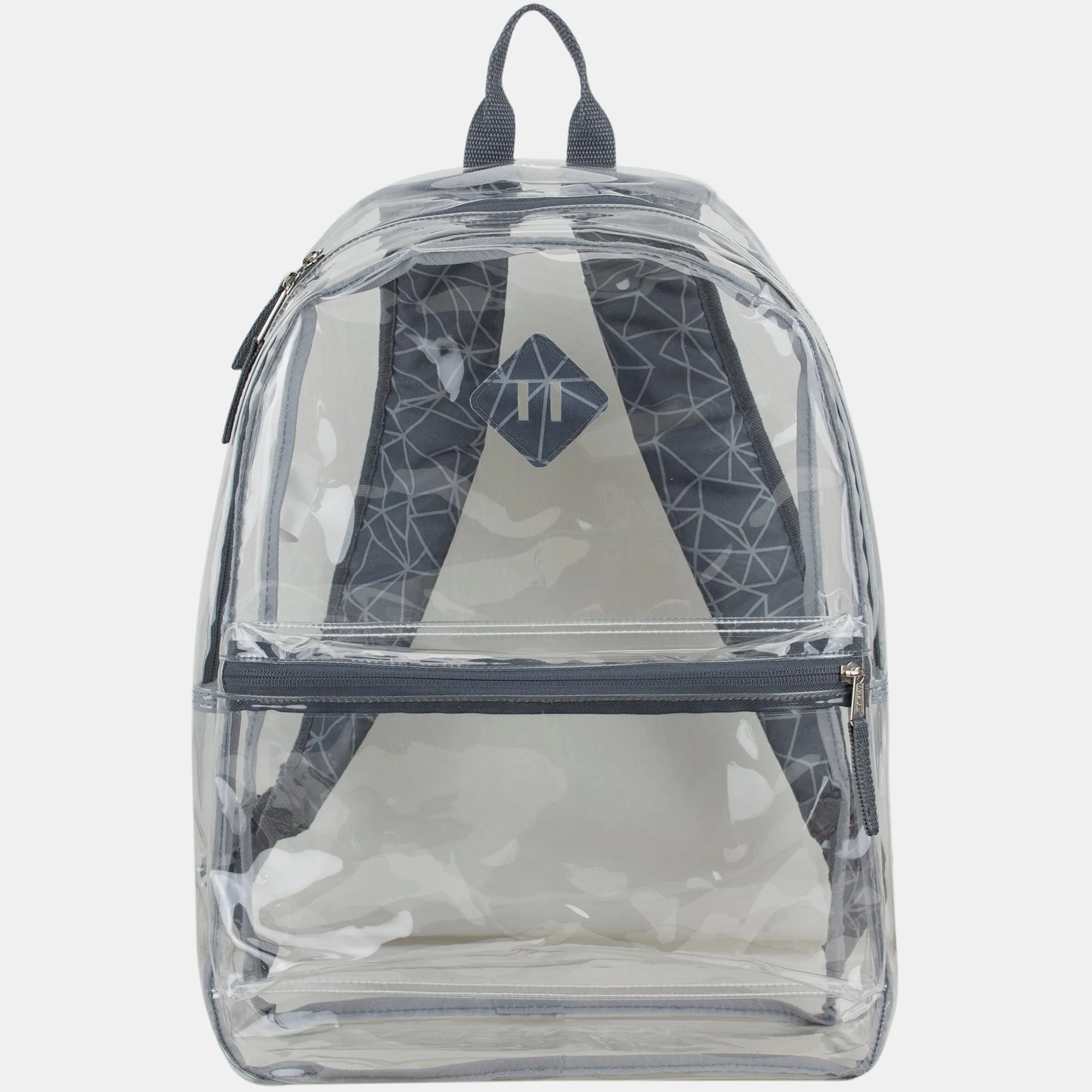 Clear Backpack with Printed Straps & Front Diamond Lash Tab