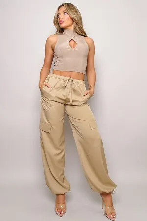 Coffee In My Element Cargo Parachute Pants