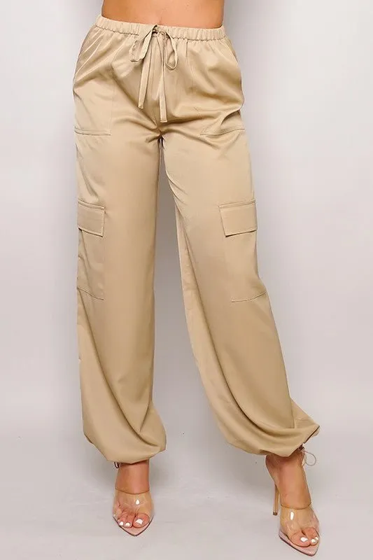 Coffee In My Element Cargo Parachute Pants