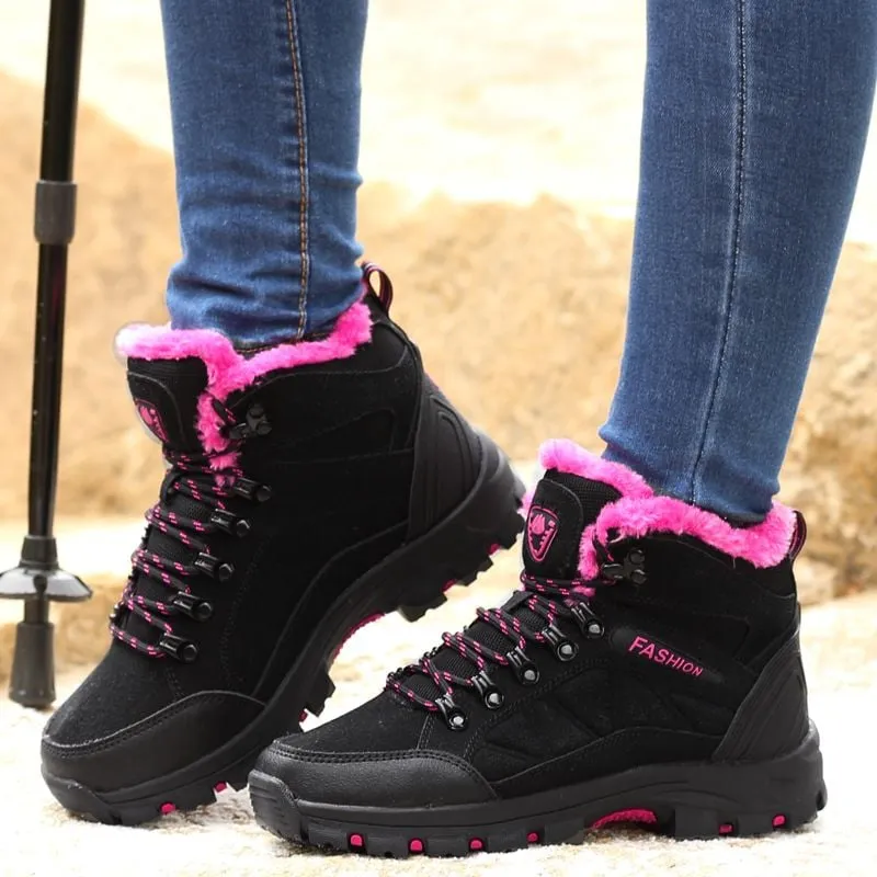 Cuzcare Orthopedic Women Boot Arch Support Warm Fur NonSlip High Ankle Boots