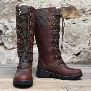 Dublin Fleet Boots In Red and Brown