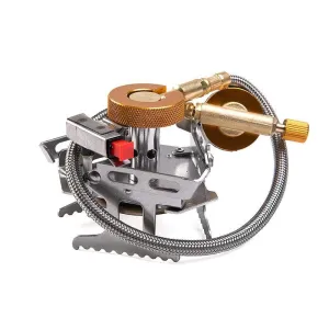 Foldable Gas Mini Stove Copper Steel Aluminum Construction