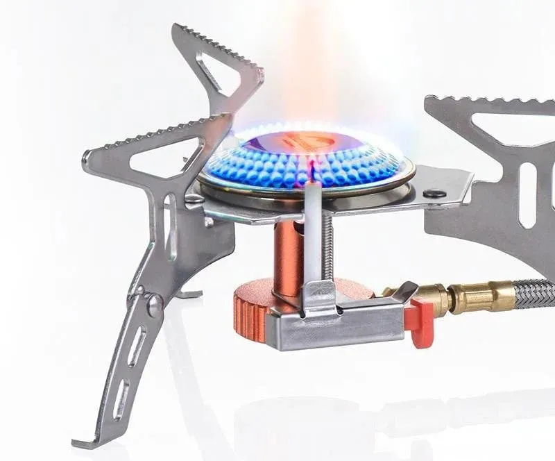 Foldable Gas Mini Stove Copper Steel Aluminum Construction
