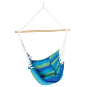 Hanging Hammock Chair Swing Indoor Outdoor Portable Camping Blue