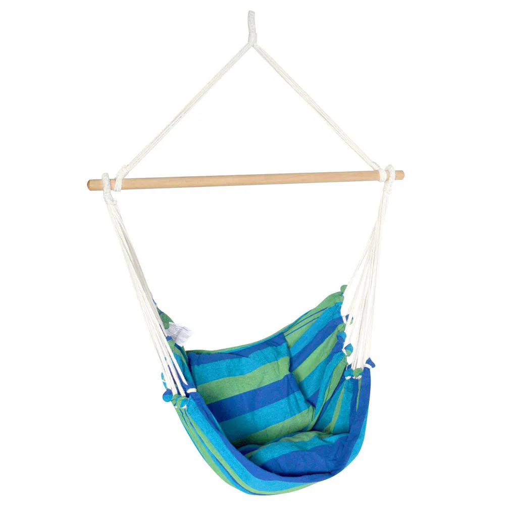 Hanging Hammock Chair Swing Indoor Outdoor Portable Camping Blue