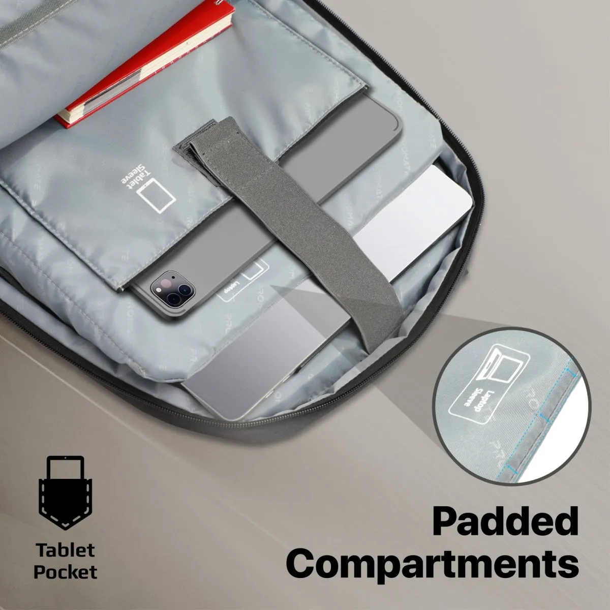 Heavy Duty Lightweight Backpack for 15.6” Laptops with Compartments