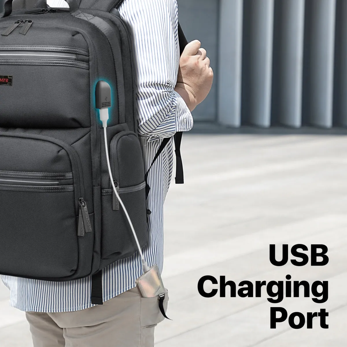 Heavy Duty Lightweight Backpack for 15.6” Laptops with Compartments