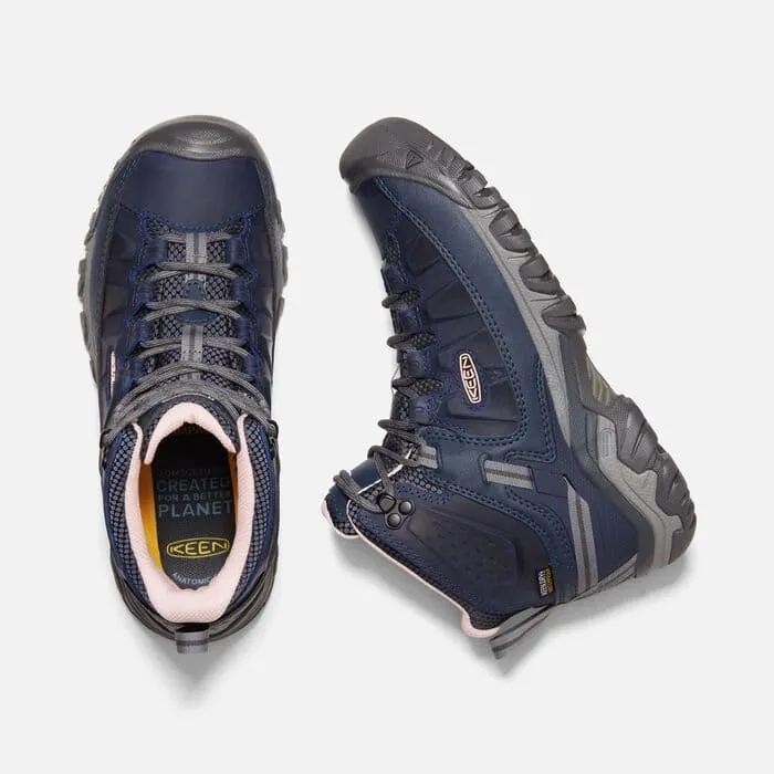 Keen Women's Targhee III Mid Waterproof Boots- Vintage Indigo/ Peachy Keen