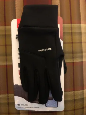 New Head Ultrafit Touchscreen Running Gloves Medium black