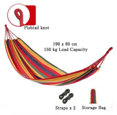 Outdoor Camping Hiking Traveling Lightweight Portable Folding Parachute Hammock Single Person 190 x 80 cm 150 kg Load Capacity 3 Colours