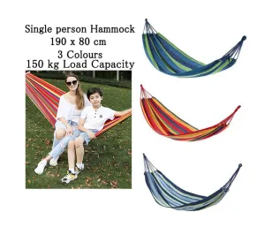 Outdoor Camping Hiking Traveling Lightweight Portable Folding Parachute Hammock Single Person 190 x 80 cm 150 kg Load Capacity 3 Colours