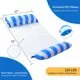Pool Hammock Floats for Adults - 2 Pack Swimming Pool Float Hammock, Inflatable Pool Floaties with Manual Air Pump, Portable Water Hammock Lounge, Saddle, Chair, Drifter to Beach, Pool Toys