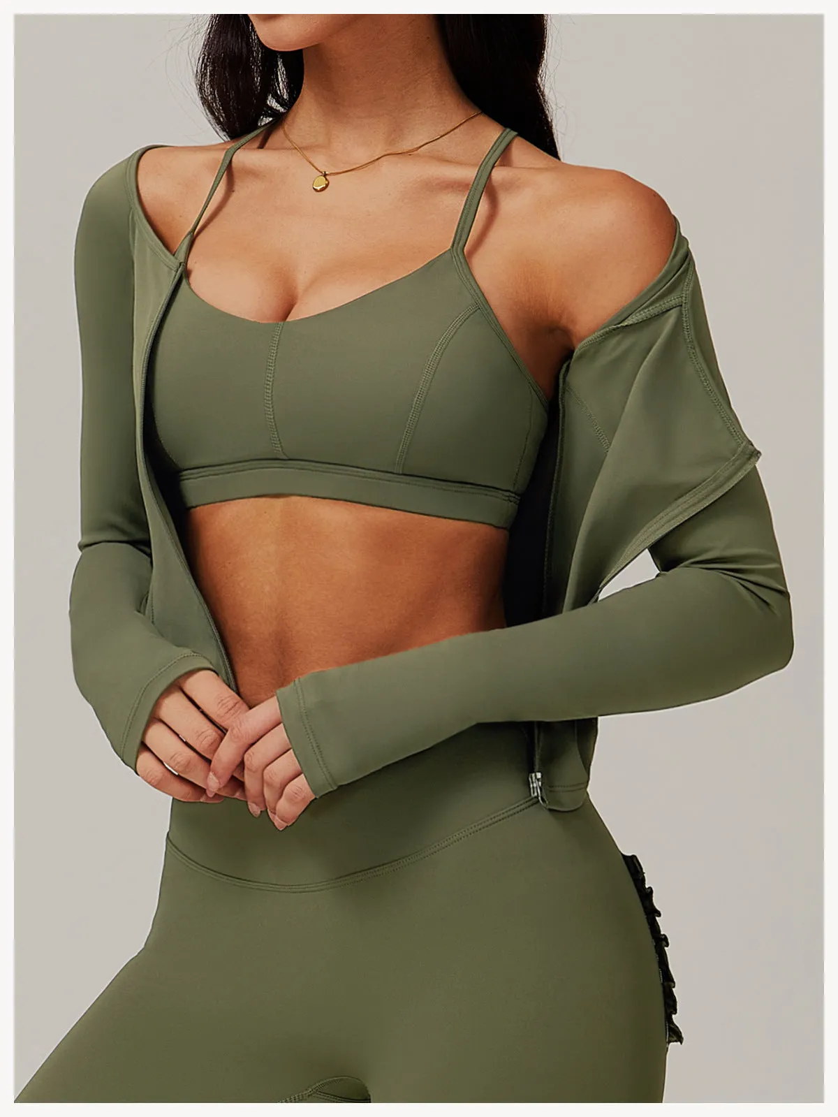 Quick-Dry Zip-Up Compression Long Sleeve Top