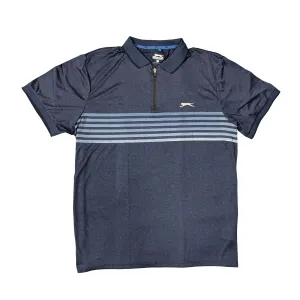 Slazenger Quarter Zip Polo - Lew - Navy