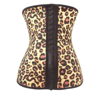 Sport Latex Waist Cincher Leopard Fajas Shapewear Corset