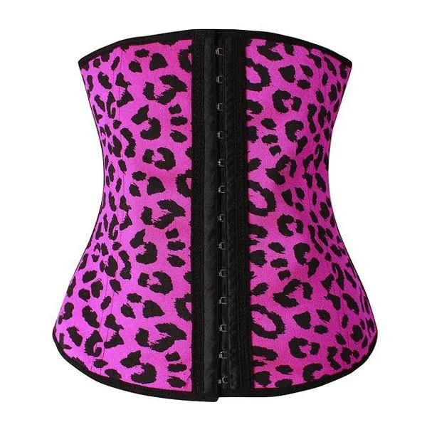 Sport Latex Waist Cincher Leopard Fajas Shapewear Corset