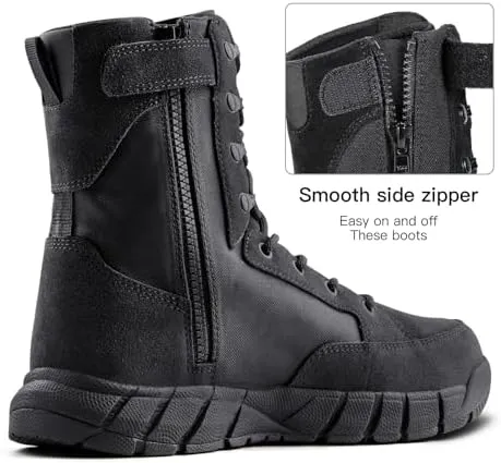 STORM II 8" Men’s Side Zip Military Work Boots