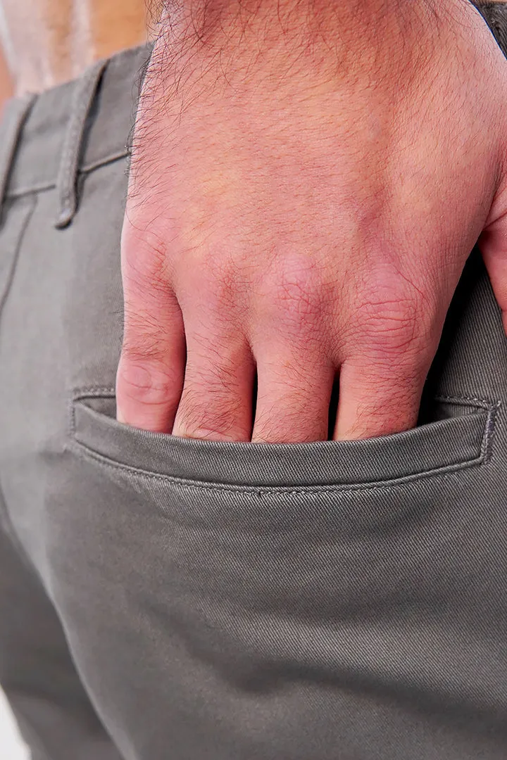 Straight Cargo Pants - Grey
