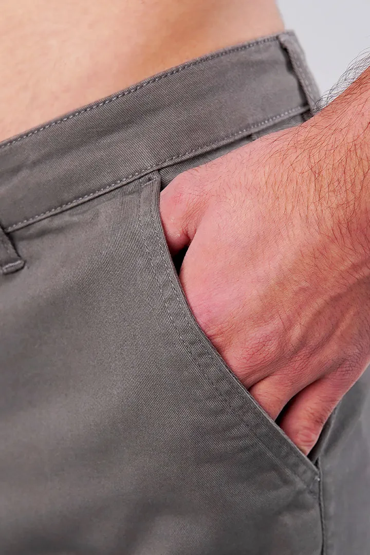 Straight Cargo Pants - Grey