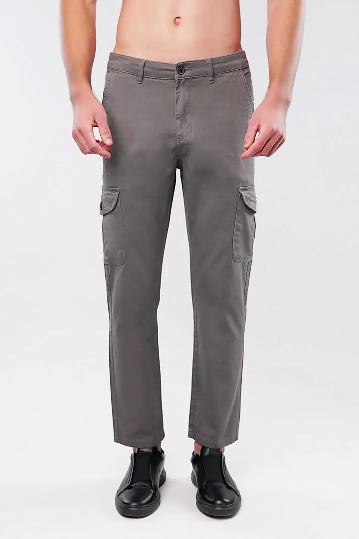 Straight Cargo Pants - Grey
