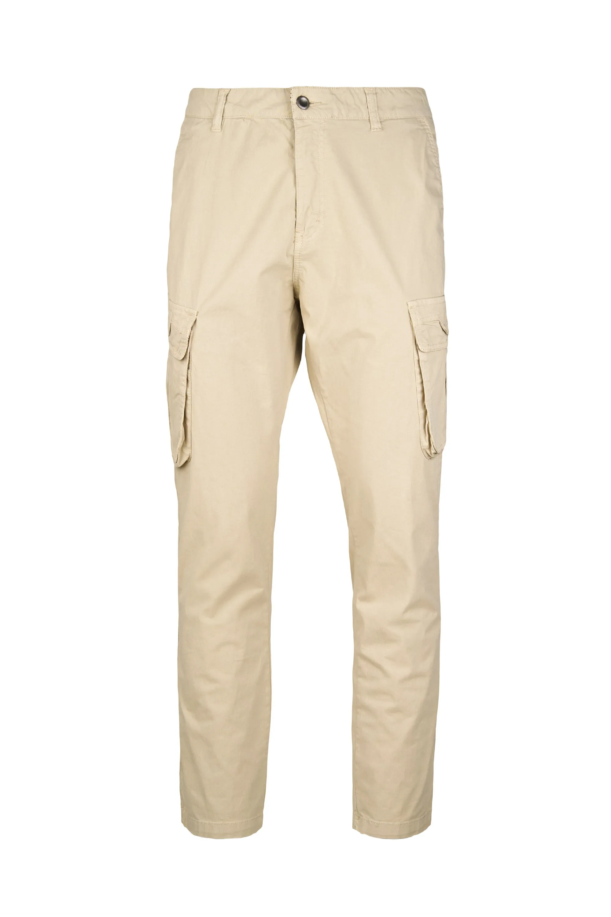 Stretch Cotton Cargo Trousers