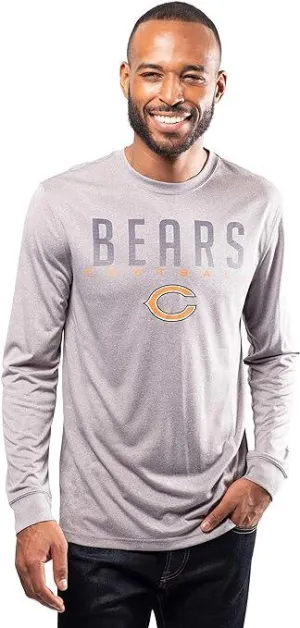 Ultra Game NFL Official Adults Super Soft Game Day Long Sleeve T-Shirt - Unisex Chicago Bears|Chicago Bears