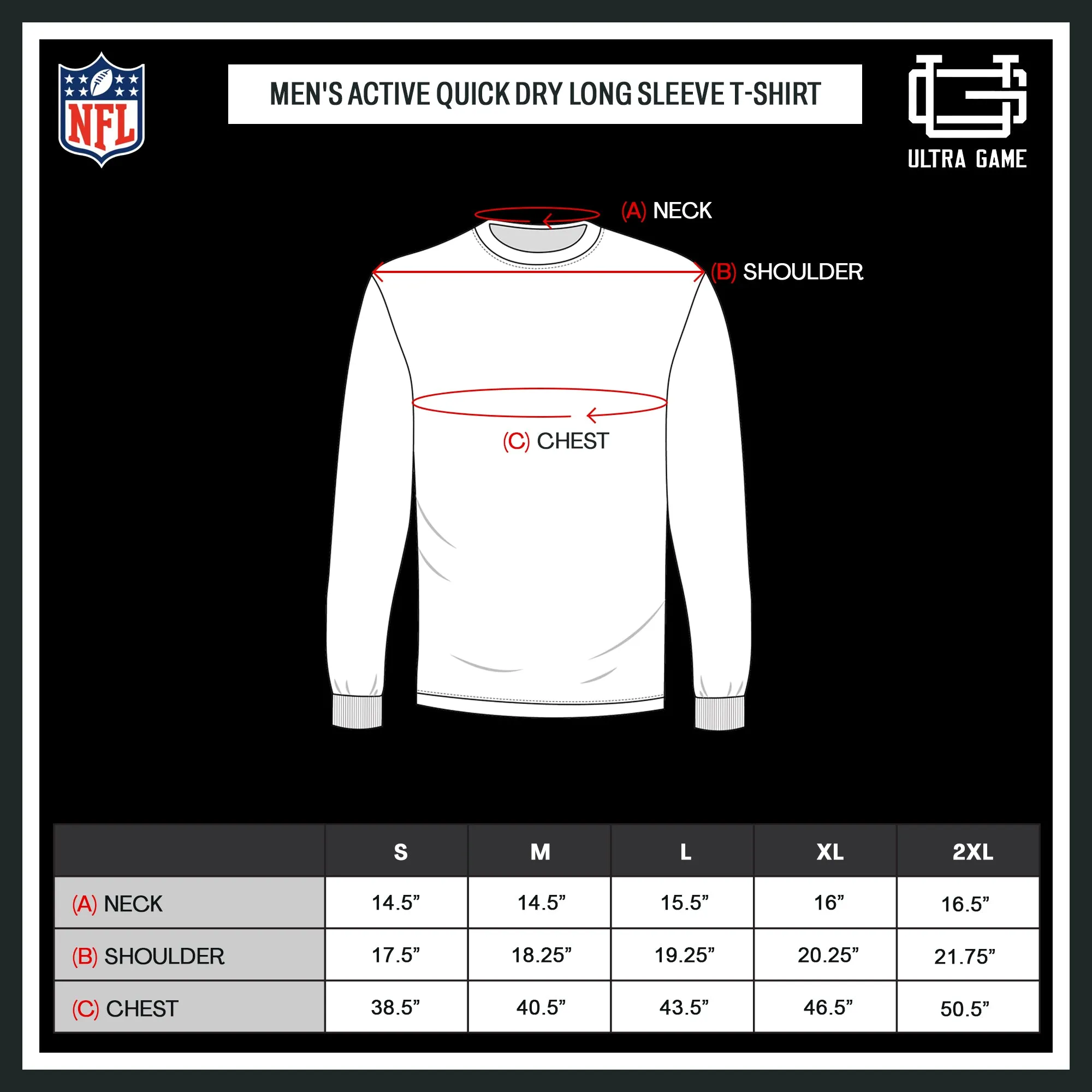 Ultra Game NFL Official Adults Super Soft Game Day Long Sleeve T-Shirt - Unisex Los Angeles Chargers|Los Angeles Chargers