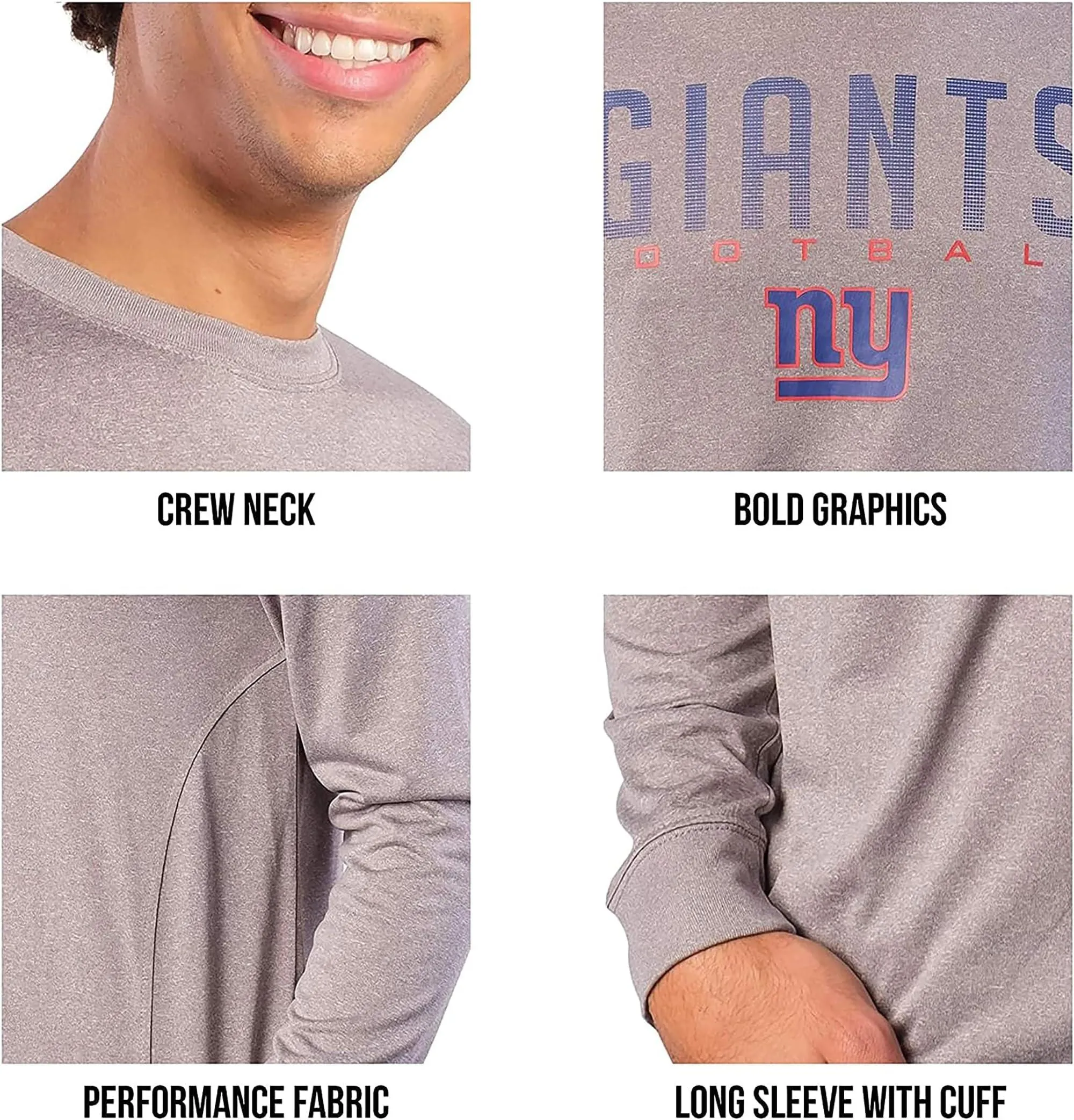 Ultra Game NFL Official Adults Super Soft Game Day Long Sleeve T-Shirt - Unisex Los Angeles Chargers|Los Angeles Chargers