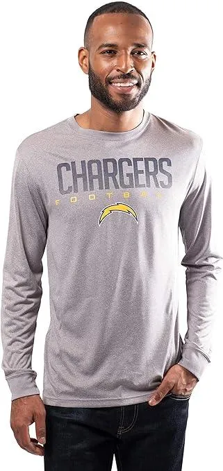 Ultra Game NFL Official Adults Super Soft Game Day Long Sleeve T-Shirt - Unisex Los Angeles Chargers|Los Angeles Chargers