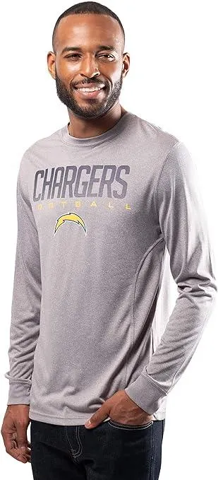 Ultra Game NFL Official Adults Super Soft Game Day Long Sleeve T-Shirt - Unisex Los Angeles Chargers|Los Angeles Chargers