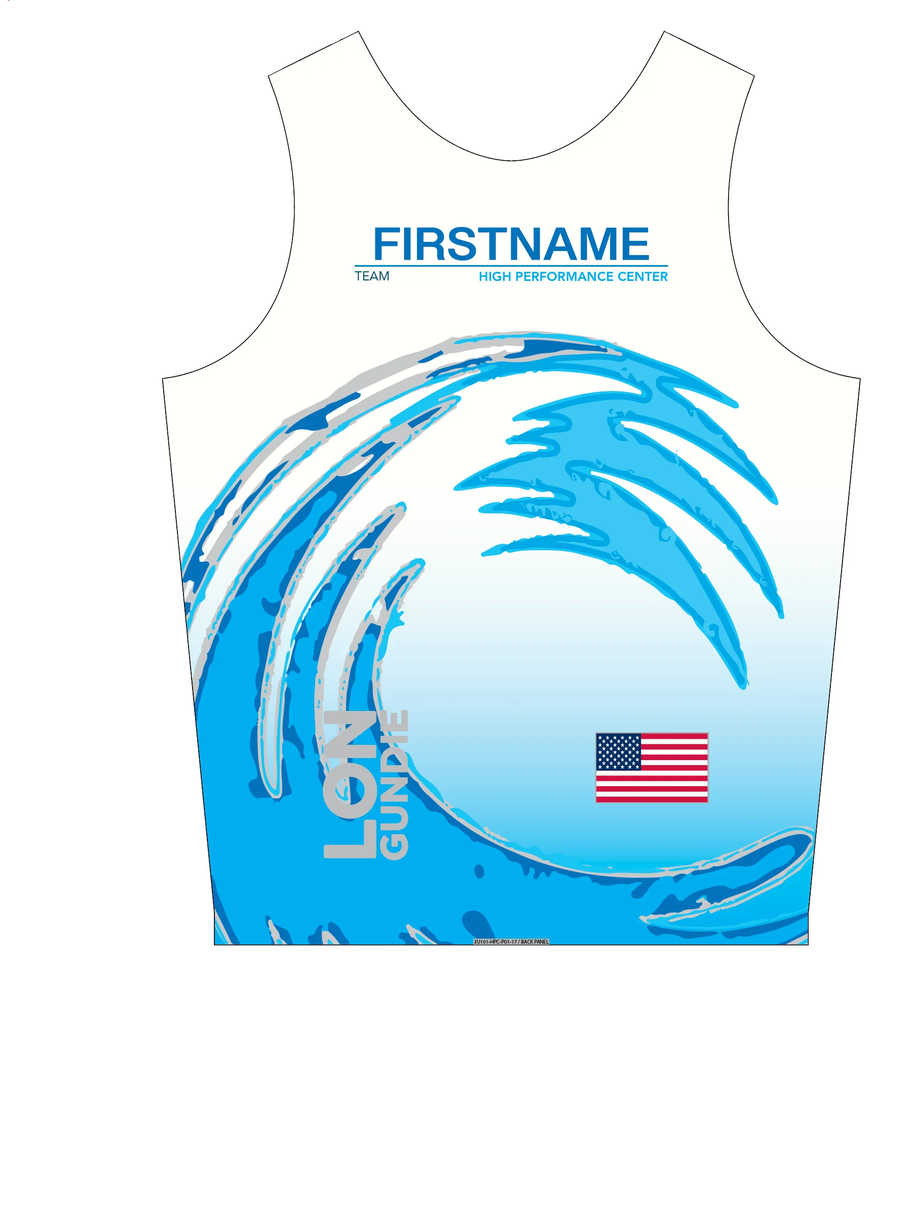 UNISEX PINNIE TOP SLEEVELESS BLUE | HIGH PERFORMANCE CENTER | PSNLZ'D